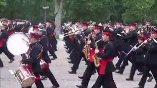 The Massed Bands of the Household Division  Rehearsing for Beating Retreat [upl. by Ahseele822]