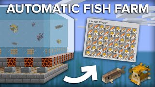 Minecraft Fully Automatic Fish Farm  6000 Items Per Hour  116117 [upl. by Brebner]