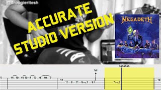 How to play Tornado of Souls Solo notebynote with TABS [upl. by Nnaeirelav]