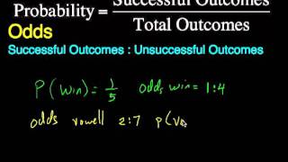 Converting between Probability and Odds  MathWOEs [upl. by Mikah]