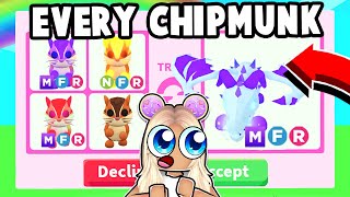 TRADING EVERY CHIPMUNK in ADOPT ME [upl. by Ganny]