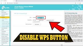 How to Disable WPS Button in TPLINK WiFi Router [upl. by Ilahsiav]