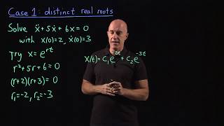 Case 1 distinct real roots  Lecture 14  Differential Equations for Engineers [upl. by Japha]