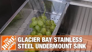 Glacier Bay AllinOne Stainless Steel Sink  The Home Depot [upl. by Eibbed]