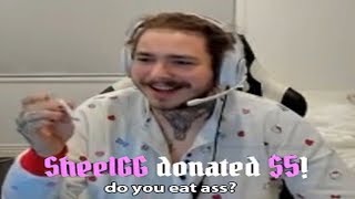 POST MALONE FUNNIEST TWITCH MOMENTS amp RAGE COMPILATION EPISODE 1 WOW [upl. by Eidnalem]