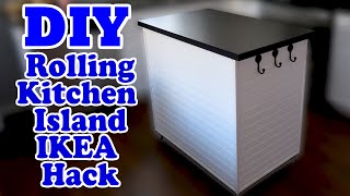 IKEA HACK  Rolling Kitchen Island DIY [upl. by Tterraj]