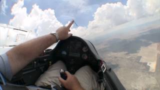 Glider Cockpit Tour While Flying Between the Clouds [upl. by Marlen]