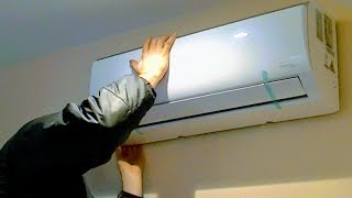 AIR CONDITIONER DETAIL INSTALL SPLIT DUCTLESS AC HEATING INVERTERMINI PUMP SYSTEM SETUPDIY HOW TO [upl. by Philemon615]