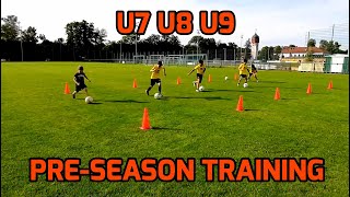 Full PreSeason Football Training ⚽️ U7  U8  U9 🔥 Предсезонная Подготовка [upl. by Ahsiekal460]