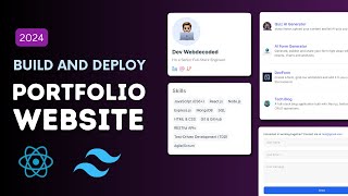 React Tutorial  Build amp Deploy Developer Portfolio Website Beginner Friendly 2024 [upl. by Berni]