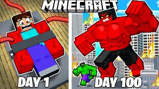 I Survived 100 Days as an EVIL HULK in Minecraft [upl. by Cath]