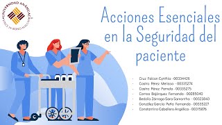 Acciones Esenciales en la Seguridad del Paciente  Calidad en Salud [upl. by Adnohr554]