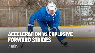 Acceleration vs Explosive Forward Strides  iTrain Hockey [upl. by Niamjneb997]