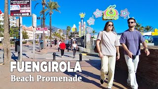 Fuengirola Beach Promenade January 7 2025 Walking Tour Malaga Spain 4K [upl. by Higginson]