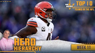 Herd Hierarchy Browns return Ravens drop 49ers jump up in Colins Week 11 rankings  THE HERD [upl. by Marriott]