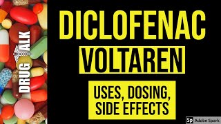 Diclofenac Voltaren  Uses Dosing Side Effects [upl. by Liauqram]