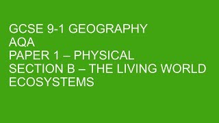 GCSE 91 Geography  ECOSYSTEMS [upl. by Eelarat]