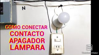 Como Conectar Apagador y Contacto  Instalaciones Eléctricas  Wiring Outlet and Switch [upl. by Idonna571]