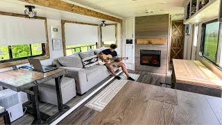 I Converted an old RV into a TINY HOME  Full build start to finish [upl. by Robins]