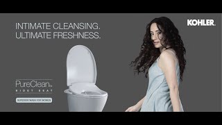 Kohler Pureclean Bidet Seat  Superior Wash for Women [upl. by Einatsed]