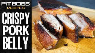 Crispy Pork Belly  Smoked and Braised  Pit Boss Grills Recipes [upl. by Dennie43]