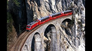 Bernina Express  Scenic Train Ride Switzerland HappyRail [upl. by Issirk25]