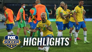 Brazil win Group B with come from behind to beat rival Colombia 21  2021 Copa America Highlights [upl. by Hills983]