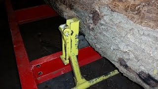 Homemade Sawmill Log Clamps [upl. by Whalen]