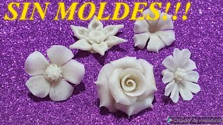 COMO HACER FLORES CON PORCELANA FRIA SIN MOLDES [upl. by Darelle]