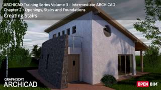 Creating Stairs  ARCHICAD Training Series 3 – 1952 [upl. by Teferi814]