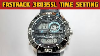 How To Setting Time a Fastrack Digital Watch 38035SL  SolimBD [upl. by Stilu]