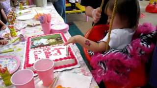 2nd Birthday party at My Gym  Sing Happy Birthday amp blows out candle [upl. by Adner]