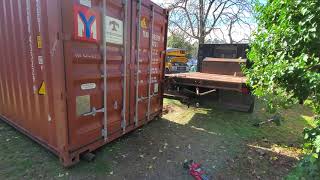 How To Move A Shipping Container By Yourself At Home [upl. by Haibot612]