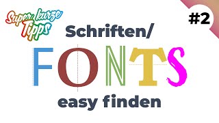 Schriftarten  Fonts super easy und schnell finden [upl. by Ztirf]