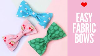 How to Make Fabric Bows DIY Hair Accessories DIY Fabric Bow [upl. by Yznel]