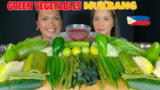 GREEN VEGETABLES MUKBANG  HEALTHY MUKBANG  MUKBANG PHILIPPINES [upl. by Zarger]