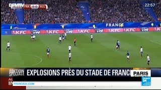 Paris attacks overview of Stade de France suicide bombings amidst football game [upl. by Trevar]