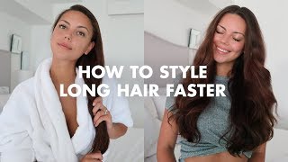 How To Style Long Hair Faster Tips and Tricks [upl. by Shue]