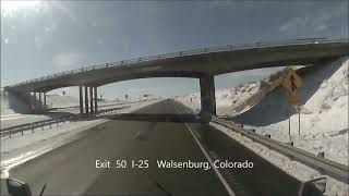 Early Spring in south Colorado I25 S Walsenburg to Raton Pass Southmost 5o mikes 20160327 [upl. by Ahrens418]