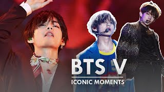 BTS V ICONIC MOMENTS ON STAGE [upl. by Nylg]