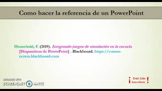 Power point Como hacer la referencia de una presentación Power point Normas APA 7ma 7a edición 2025 [upl. by Maupin710]