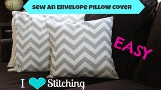 Sew an Envelope Pillow Cover Beginner [upl. by Novahs]