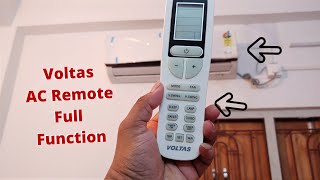 Voltas Ac Remote Full Function How to use Voltas AC Remote Ac Remote Full Function 183V CZJ [upl. by Aivyls]