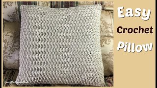 Easy Crochet Alpine Stitch Pillow [upl. by Kora945]