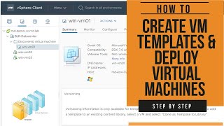 How to Create VM Templates and Deploy Virtual Machines from Templates  VMware Beginners Tutorial [upl. by Crim]