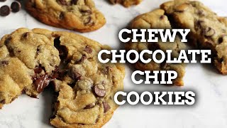 The BEST CHEWY Chocolate Chip Cookies Recipe [upl. by Ahs614]