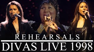 RARE Divas Live 1998  Rehearsals Mariah Celine Aretha [upl. by Saval]