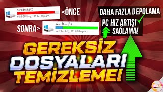 100 GB BOŞ ALAN KAZANMA Windows Gereksiz Dosyaları Temizleme [upl. by Elocon623]