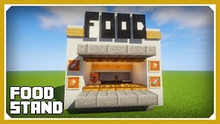 Minecraft How To Build A Fast Food Stand Tutorial Easy Survival Minecraft Design [upl. by Peck]