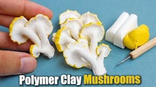 Polymer Clay Mushroom Sculpture  How To Tutorial [upl. by Kentigera473]